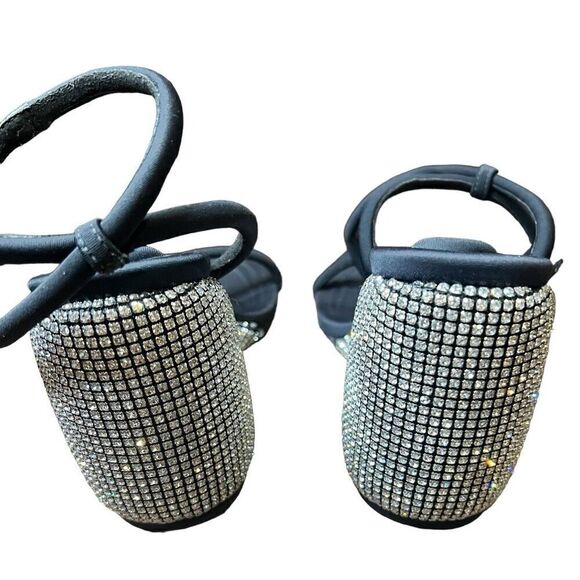 Alexander Wang Dahlia Crystal-Embellished Wedge 105mm Sandals NWOB Size 37 - Picture 8 of 11